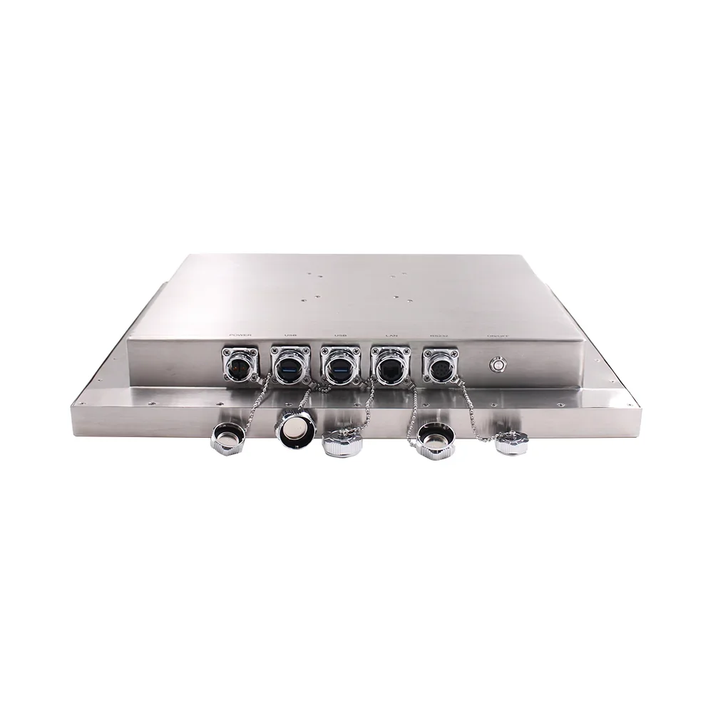 Fanless Industrial All In One Panel PC IP67 Stainless Steel Enclosure Resistive Touch Panel PC