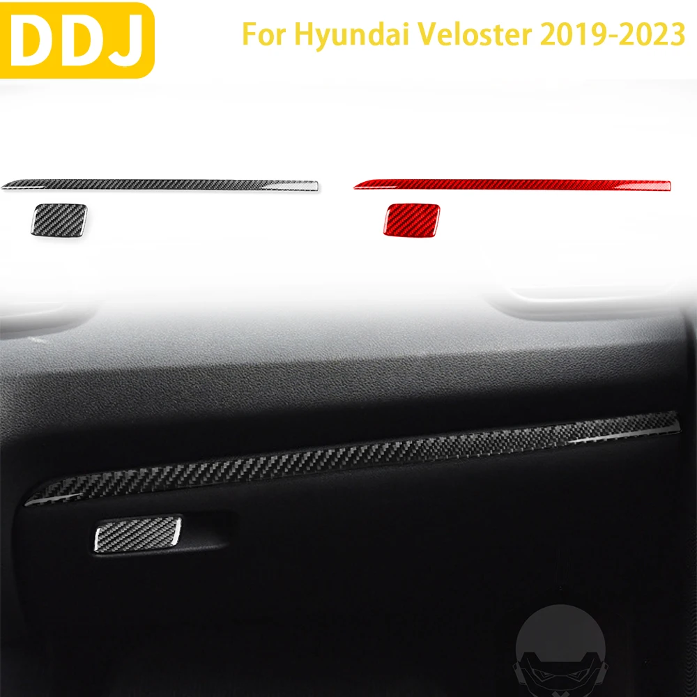 

For Hyundai Veloster 2019 2020 2021 2022 2023 Accessories Carbon Fiber Car Interior Glove Box Panel Trim Sticker Decoration