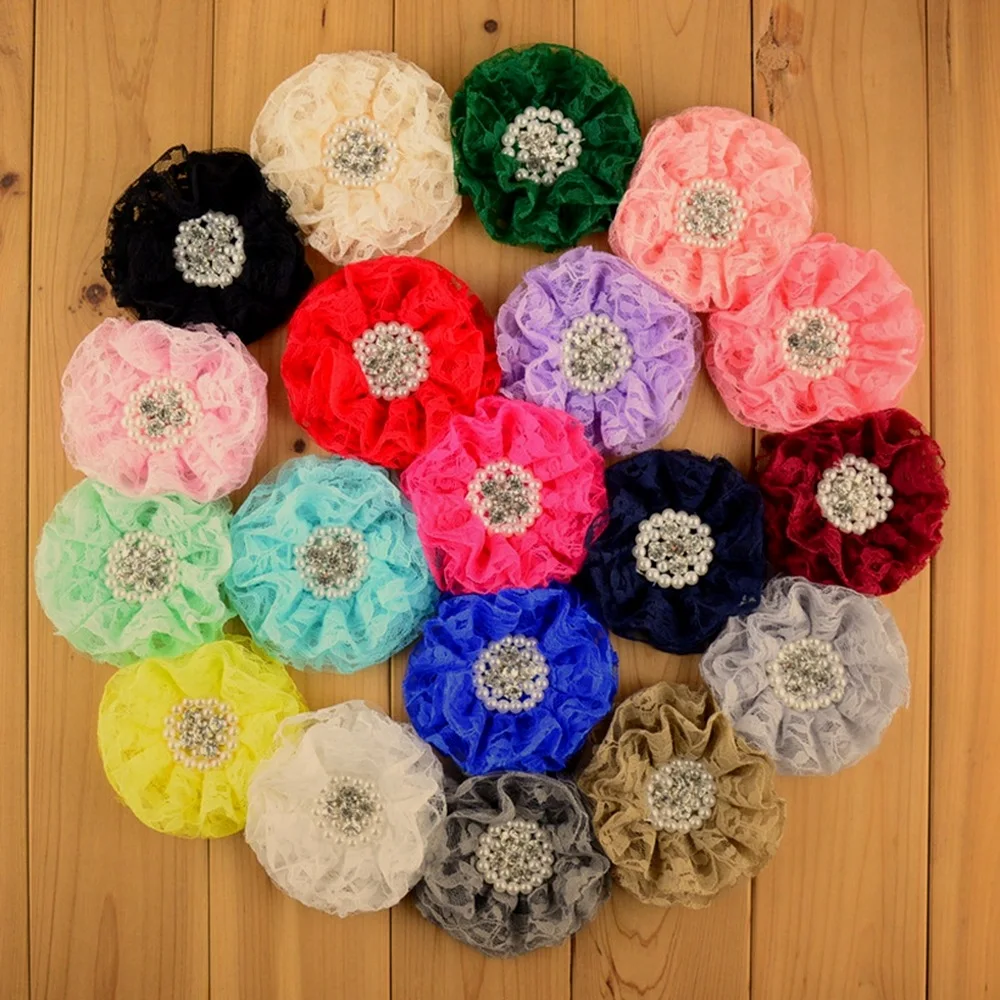 50-pezzi-lotto-9-cm-bellissimo-fiore-in-pizzo-con-balze-e-strass-perline-artificiali-per-cerchietti-abiti-da-bambina-fiori-in-tessuto-fai-da-te