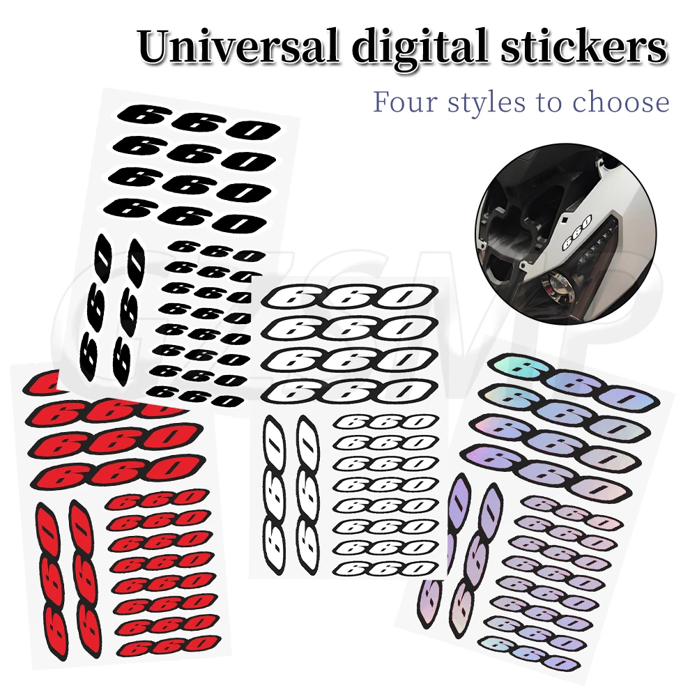 

Motorcycle Number 660 Stickers Motorcross Fairing Side Panels Deco Decals Fit for Aprilia TRIUMPH Yamaha Daytona 660 SMC