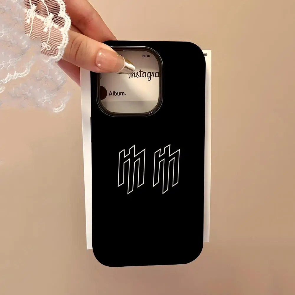 مارلين مانسون روك موسيقي جراب هاتف آيفون 16 15 14 13 12 11 برو ماكس 16 زائد لامع 2 في 1 غطاء الوفير