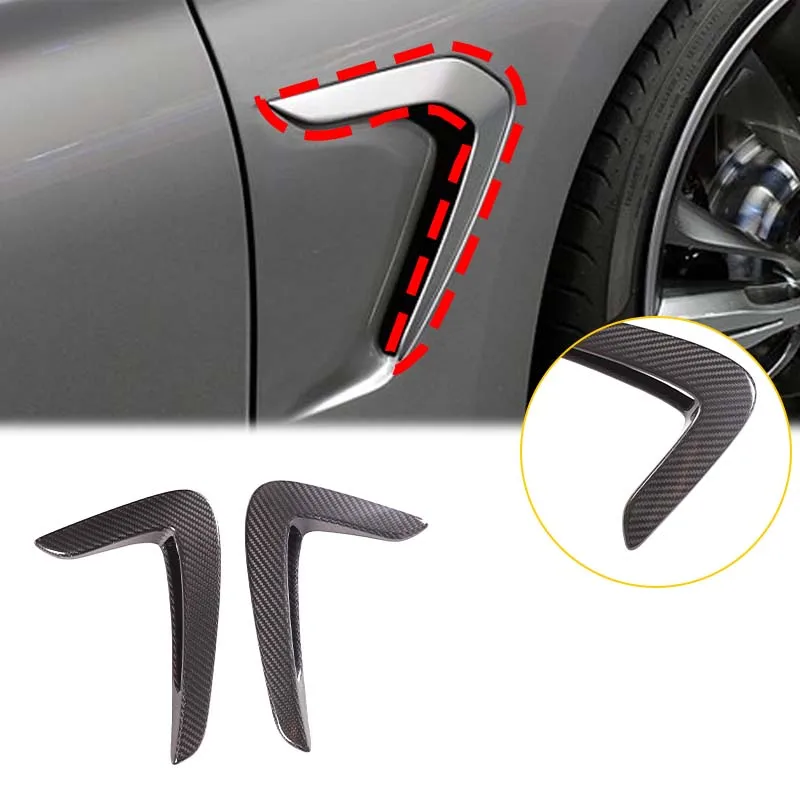 

For BMW 4 Series F32 F33 F36 418 420 425 428 430 435 440 2014-2020 Real Carbon Fiber Body Side Vent Cover Fender Accessories
