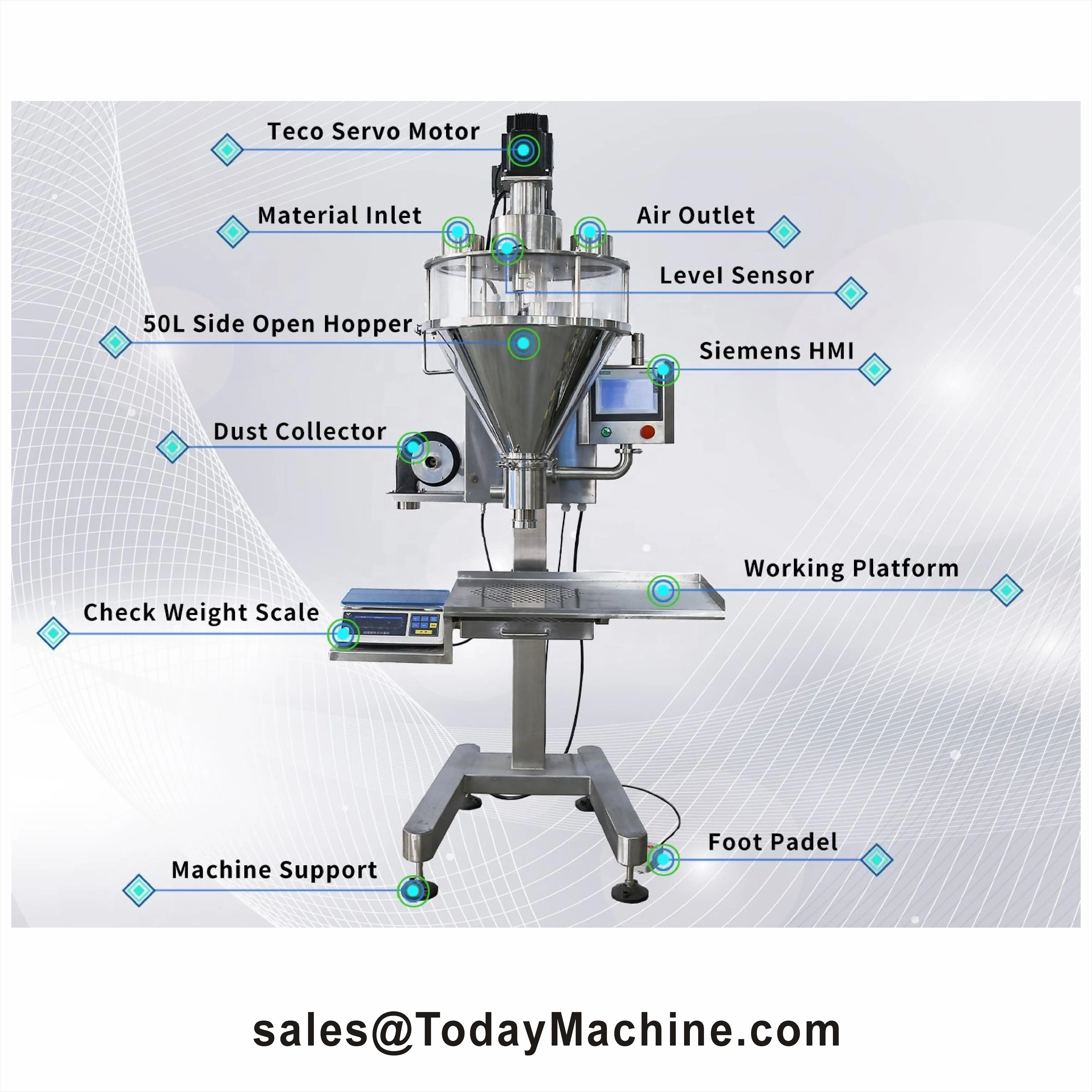 آلة جرعات مسحوق التوابل شبه الأوتوماتيكية #1