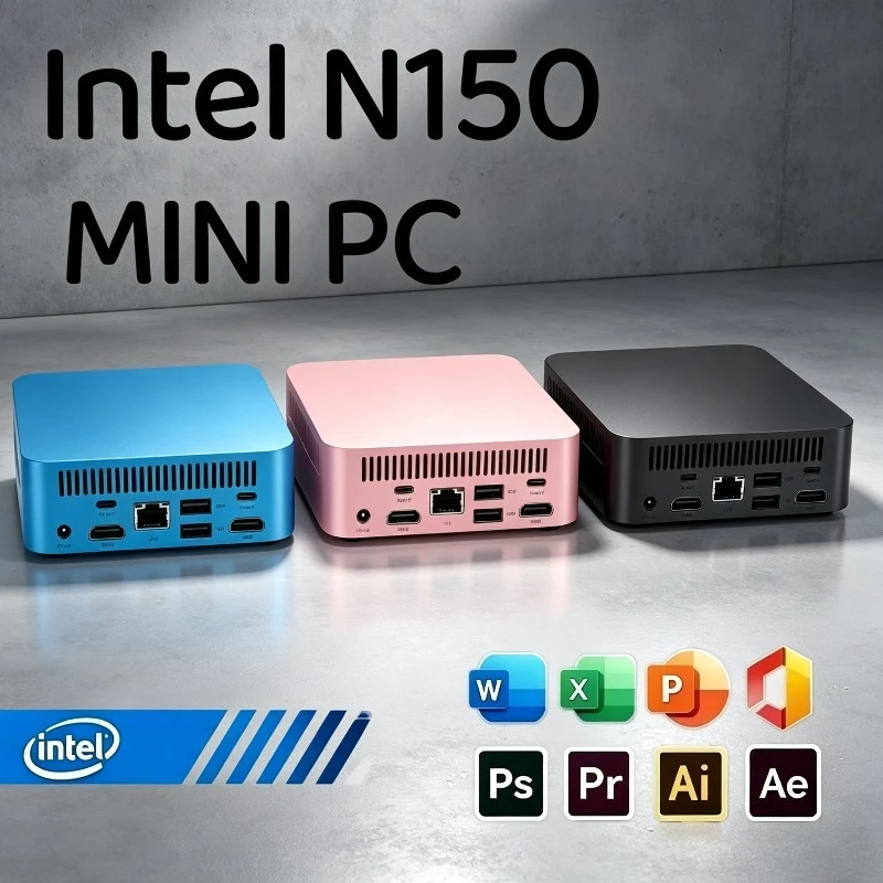 High Performance Mini Pc Intel Core N150 Mini PC Computer 16GB  RAM 1TB 2TB SSD Gaming PC Wifi 6 BT5.2 Mini PC Desktop