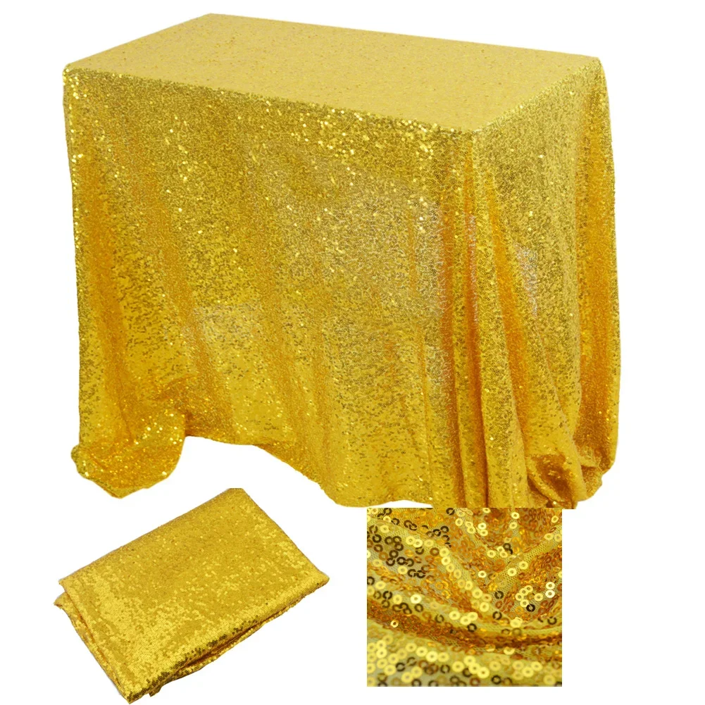 Sequin Tablecloth Glitter Round/Rectangular Table Cloth For Wedding Banquet Christmas Birthday Party Decor Home Tea Tablecloths