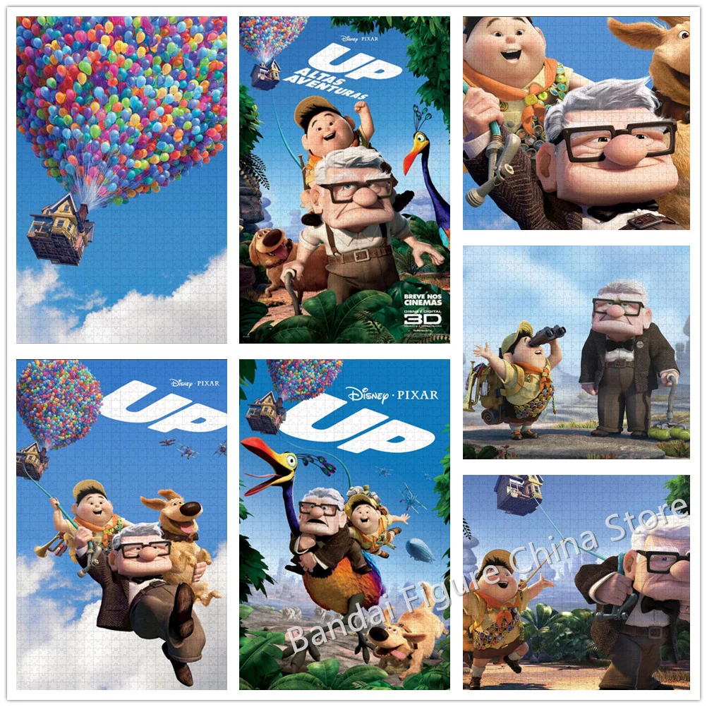 Up! Disney Anime Movies Print Jigsaw Puzzle 300/500/1000 pezzi Travel Adventure Cartoon Puzzle decompressione giocattoli interattivi