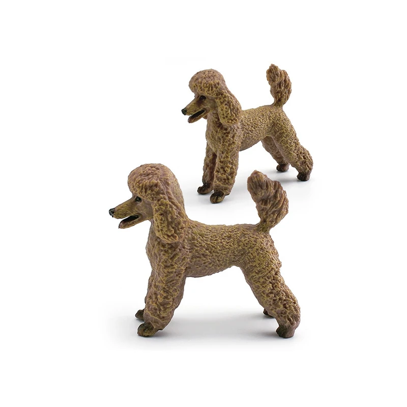 Realistic Poodle Desktop Puppy Decoration Mini Pet Dog Model for Home Decor Gift