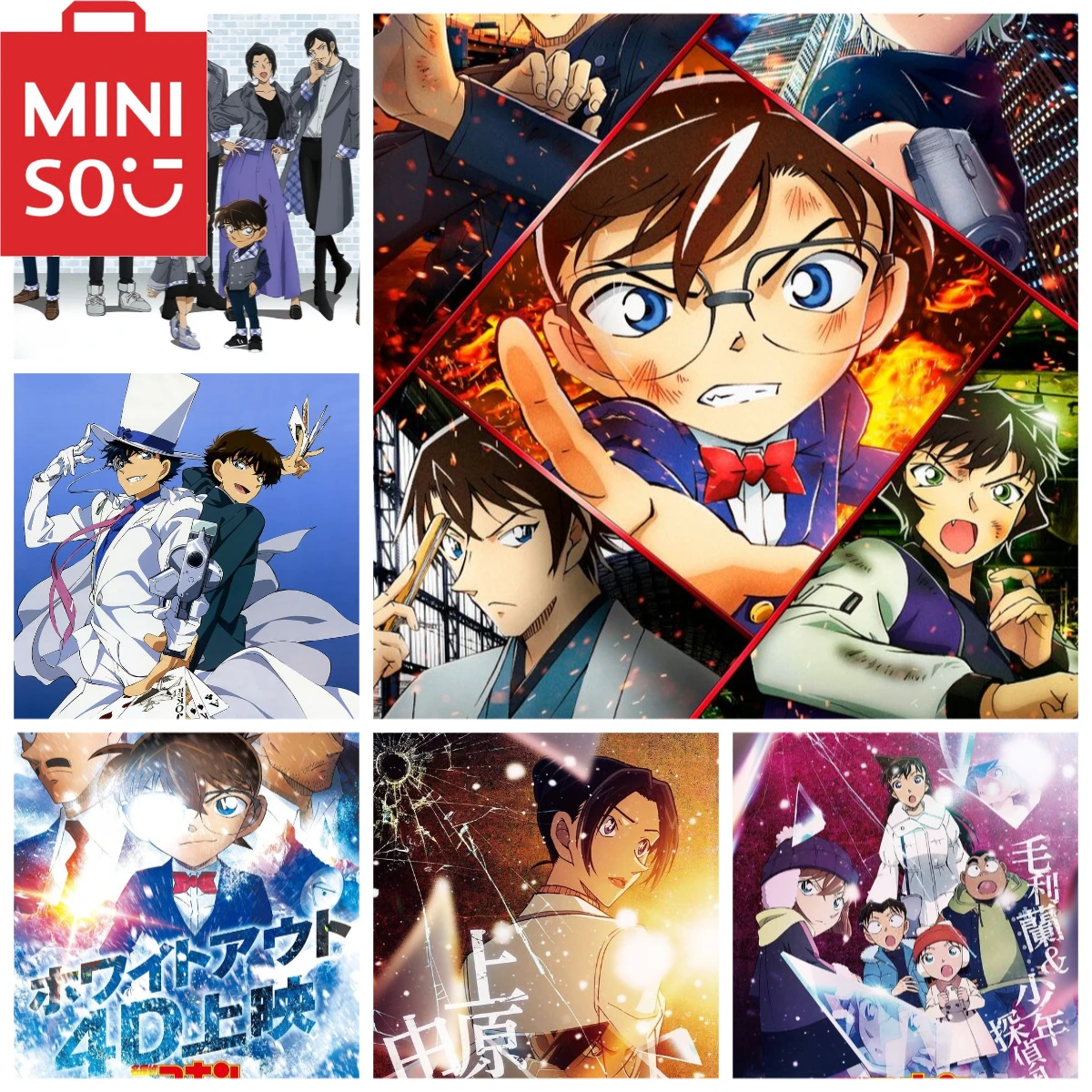 

MINISO New Detective Conan Digital Oil Painting DIY Fill-in Coloring Hand-painted Acrylic Oil Decorative Painting