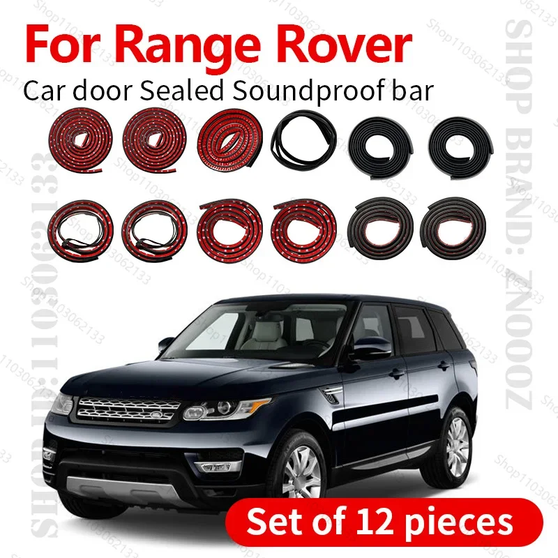 Car Door Seal Strip Rubber Double Layer Sealing Protector Soundproof Dustproof Seal Strip 12PCS Set For Land Rover Range Rover