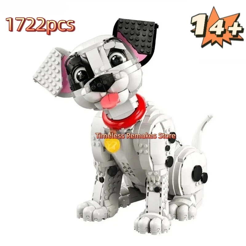 Blocs de construction Disney 1722PCS 101 Dog Dalmatians 43269, cadeaux créatifs pour fêtes, cadeaux d'Halloween et cadeaux d'anniversaire