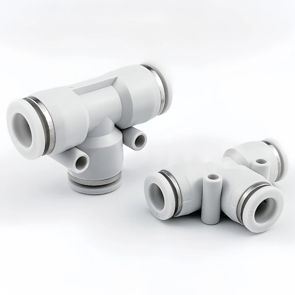 5PCS Pneumatic Fitting Pipe Quick Release Coupling 4/6/8/10mm 12mm 14mm 16mm PE PEG Tube Connectors Reducing/Equal Diameter Tee