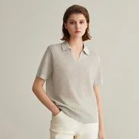 Polos en lin pour femmes, pulls pour femmes, pull à la mode, marque de luxe, BC657 2