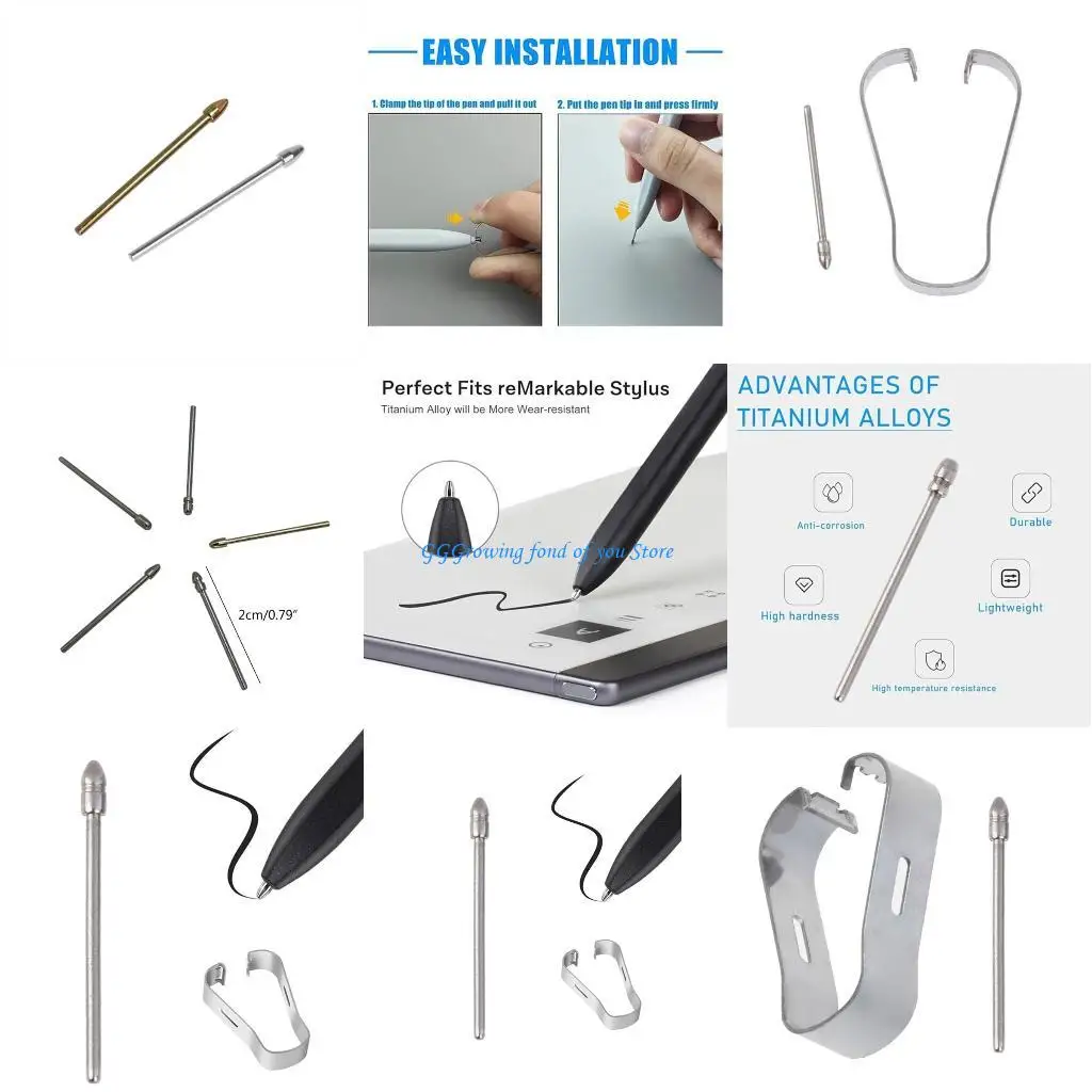 

H9EB 1PC High Sensitivity Pen Refill Sensitive Fine Nib Pen Tips Replacement for Galaxy Tab T860 T865