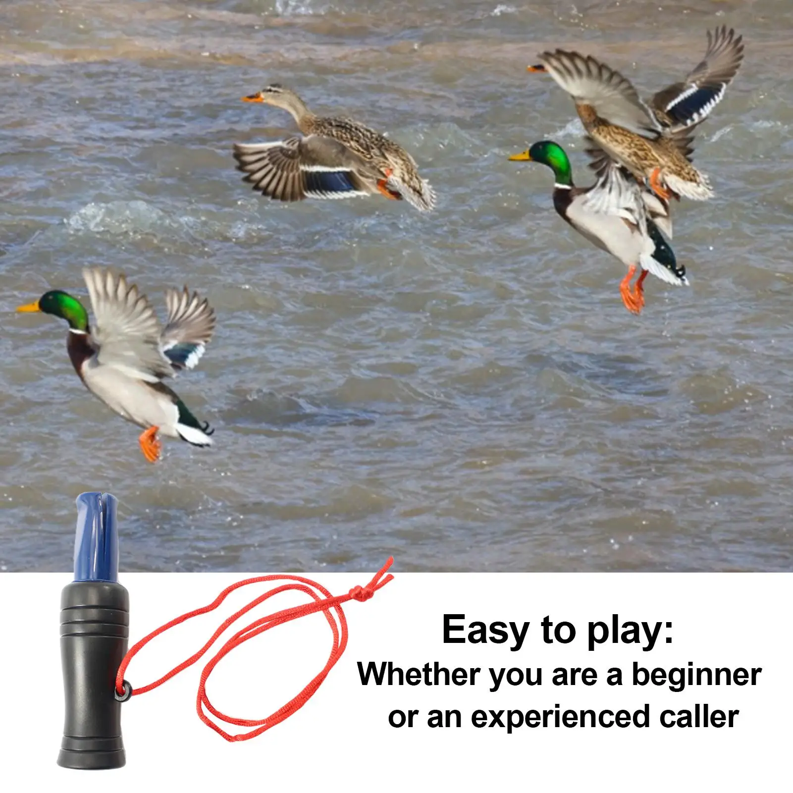 

Authentic Duck Call Whistle Realistic Mallard Sound for Hunting, Effective Waterfowl Lure & Decoy, Outdoor Hunting Gear