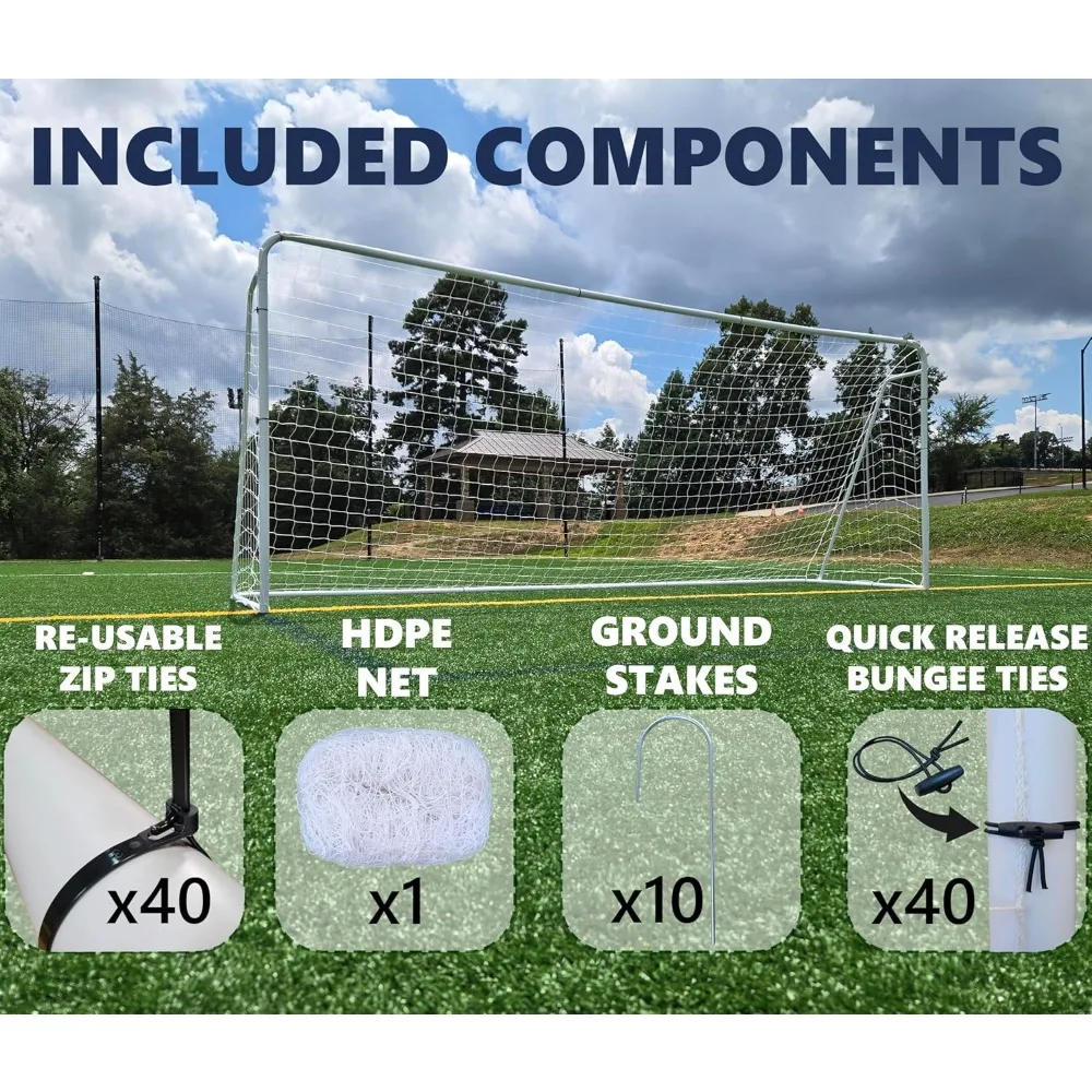 24 × 8 × 5 أقدام. هدف كرة القدم الصلب. إطار عالي التحمل مع شبكة. البطولة، حجم التنظيم. التدريب المهني المحمول الممارسة