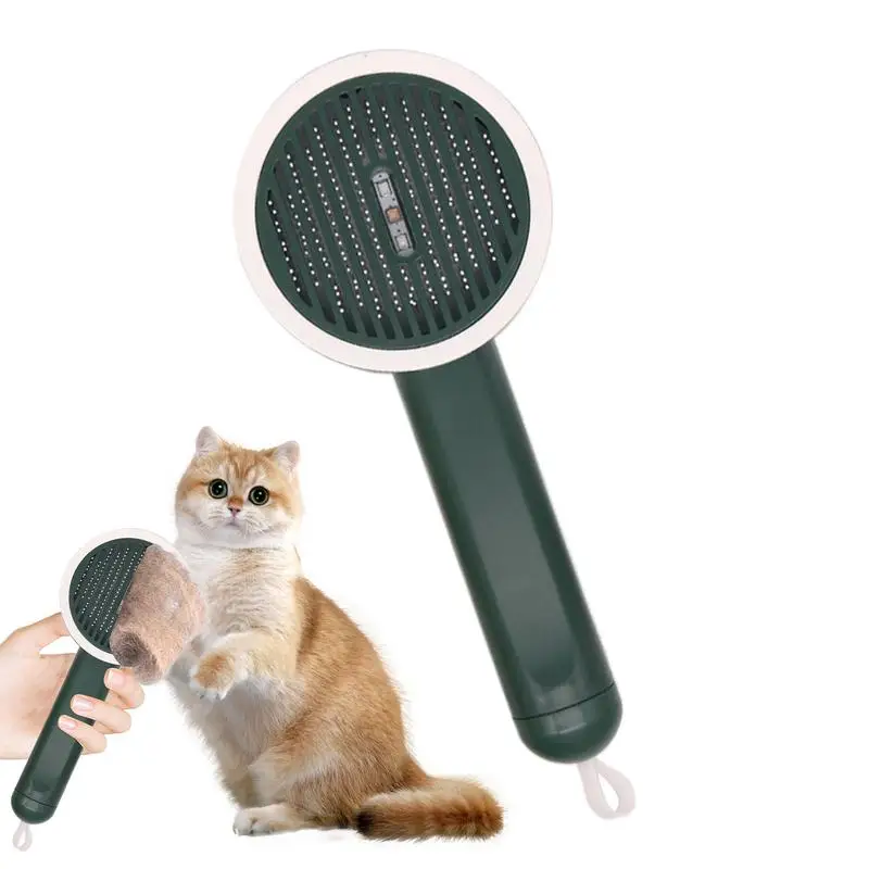 

Cat Slicker Brush Puppy Hair Shedding Comb Gentle Non-Slip Slicker Brush With UV Function With Release Button For Dogs And Cats