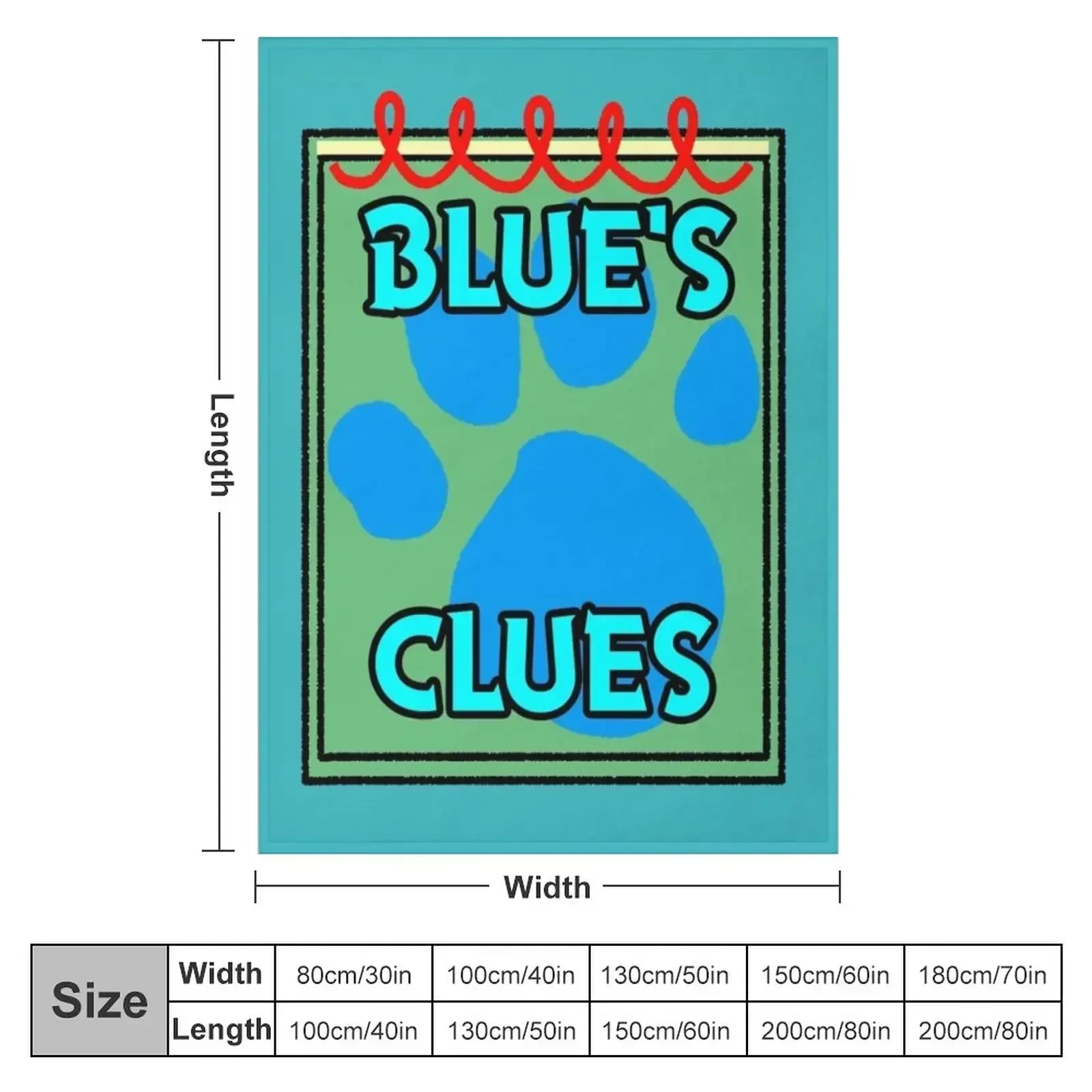 Blue's Clues Handy Dandy Notebook Throw Blanket couch cozy soft plush fuzzy picnic outdoor blanket