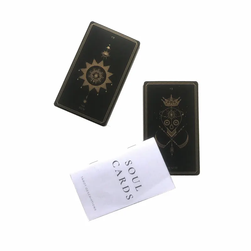 Vendite calde Mazzo da 12-7 cm: Soul Tarot Oracle Card Fate Divination Carta di profezia Gioco per feste in famiglia Giocattolo Tarocchi Brochure