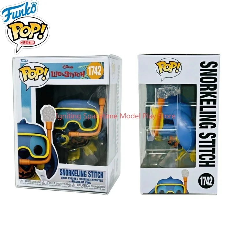 Funko Pop Original Lilo & Stitch S4 Snorkeling Stitch (Diving Stitch) # Figura de Acción 1742 para Niños y Niñas, Modelo de Regalo, Adornos