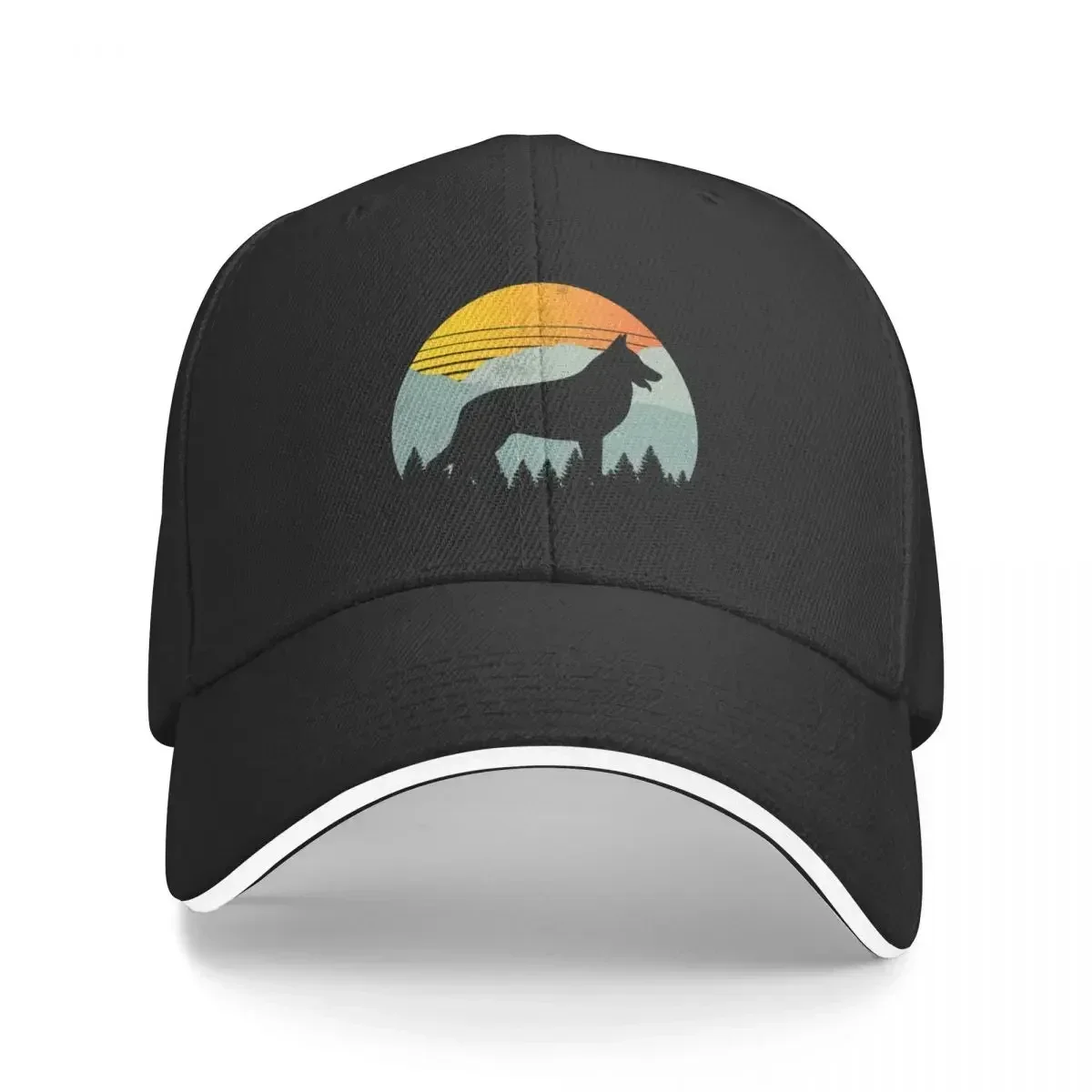 New Vintage Retro Sun German Shepherd Dog Gift Baseball Cap Luxury Man Hat fashionable Men's Baseball Cap Women's