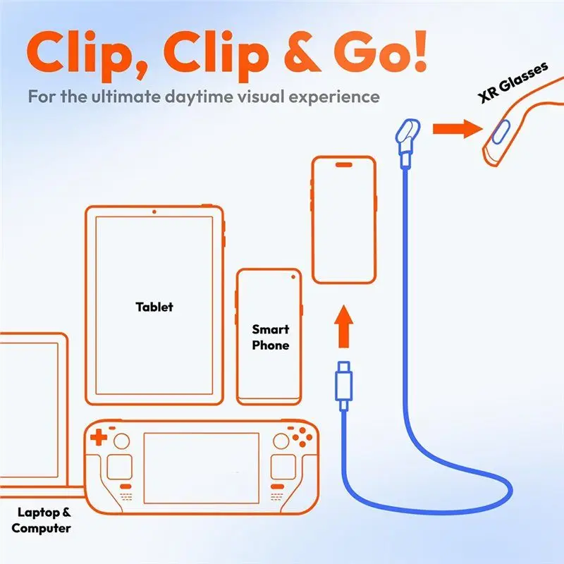 

Best-Smart AR Glasses Accessories- For Air 2 Pro Compatible 1.2M For Air Glasses Data Cable