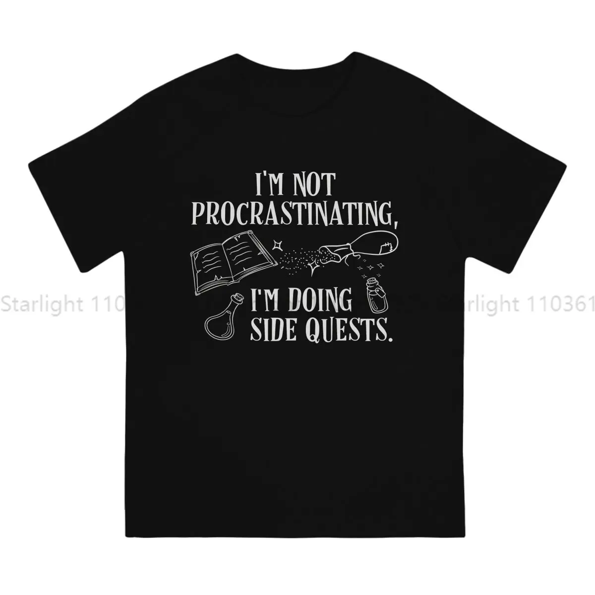 DnD Game Newest TShirt for Men Doing Side Quests Round Collar T Shirt Hip Hop Gift Tops