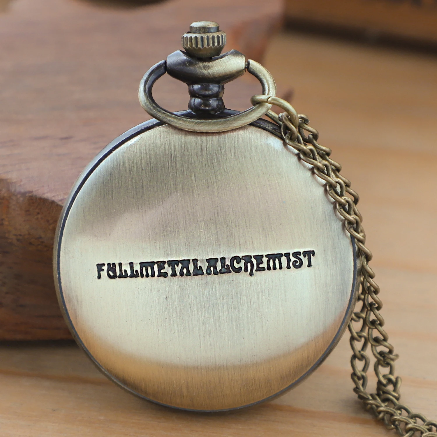 Orologio da taschino al quarzo serie Fullmetal Alchemist in bronzo vintage per donna uomo con accessori per gioielli a catena regali