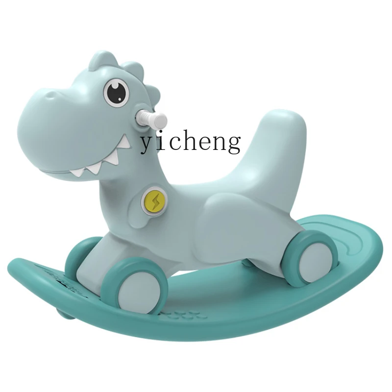 YY Walker Drop-Resistant Kindergarten One-Year-Old Baby Rocking Horse Luge Two-in-One