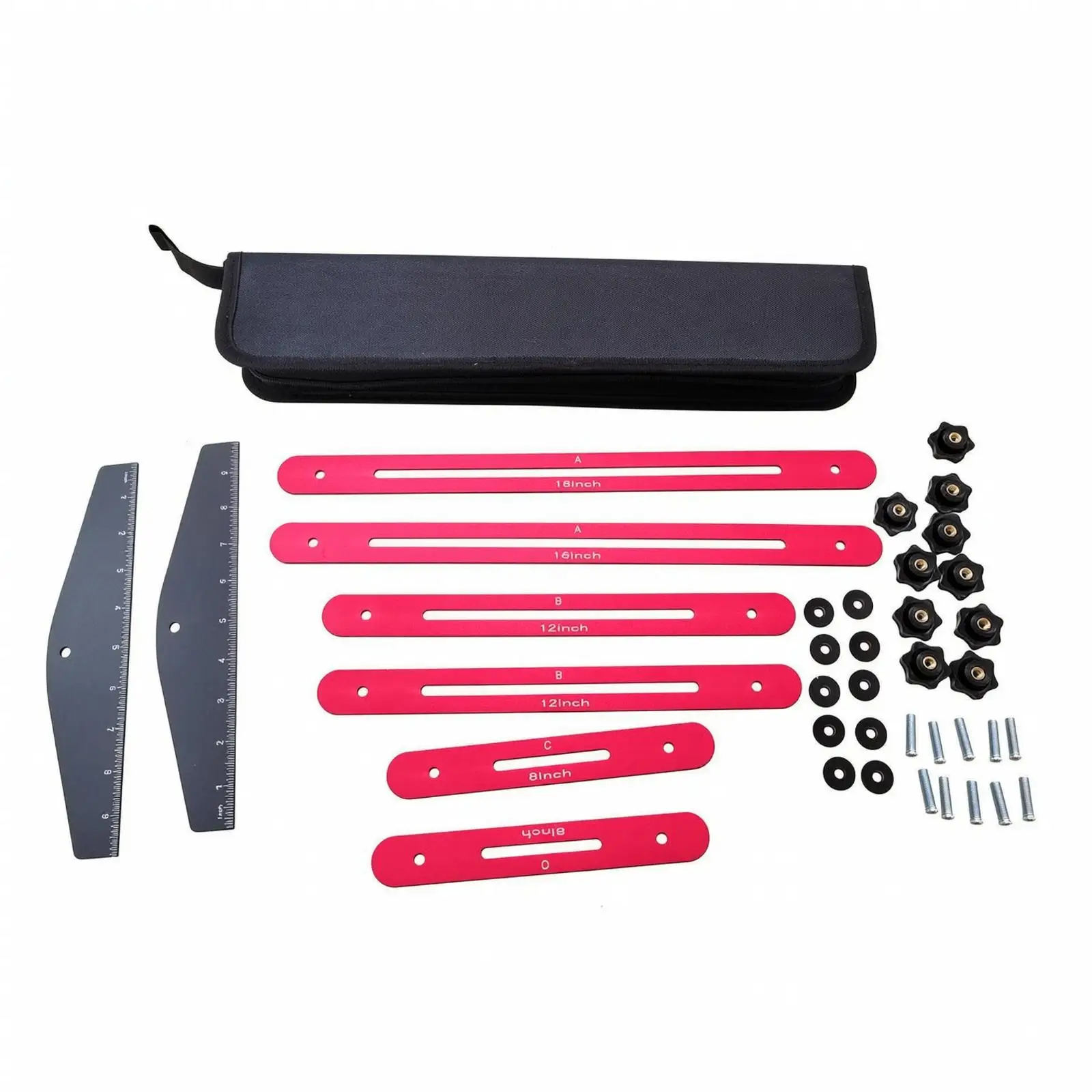 Folding Stair-Measuring Ruler Anodized Finish Multifunctional Folding Stair Ruler Precision for Carpenters, Carpentry,