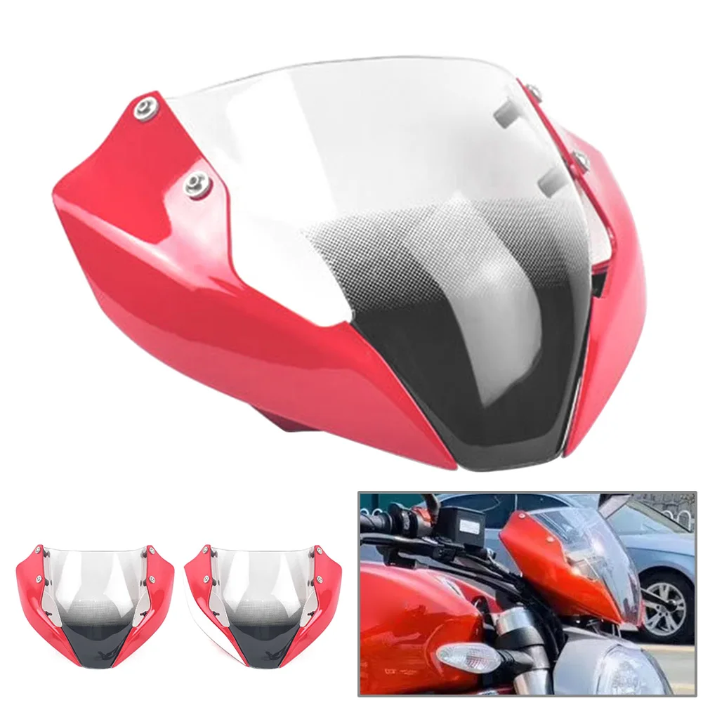 Motorcycle Windshield Windscreen Meter Sun Visor For Ducati Monster 821 1200 797 2018 2019 2020 2021 2022 2023