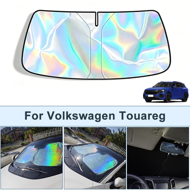 

Складная солнцезащитная шторка для лобового стекла Volkswagen Touareg, УФ-отражающая защита от солнца, аксессуары для салона автомобиля