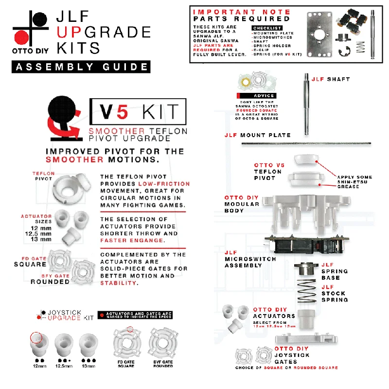 Kit Arcade OTTO DIY V5 versión japonesa para Sanwa JLF y Hori