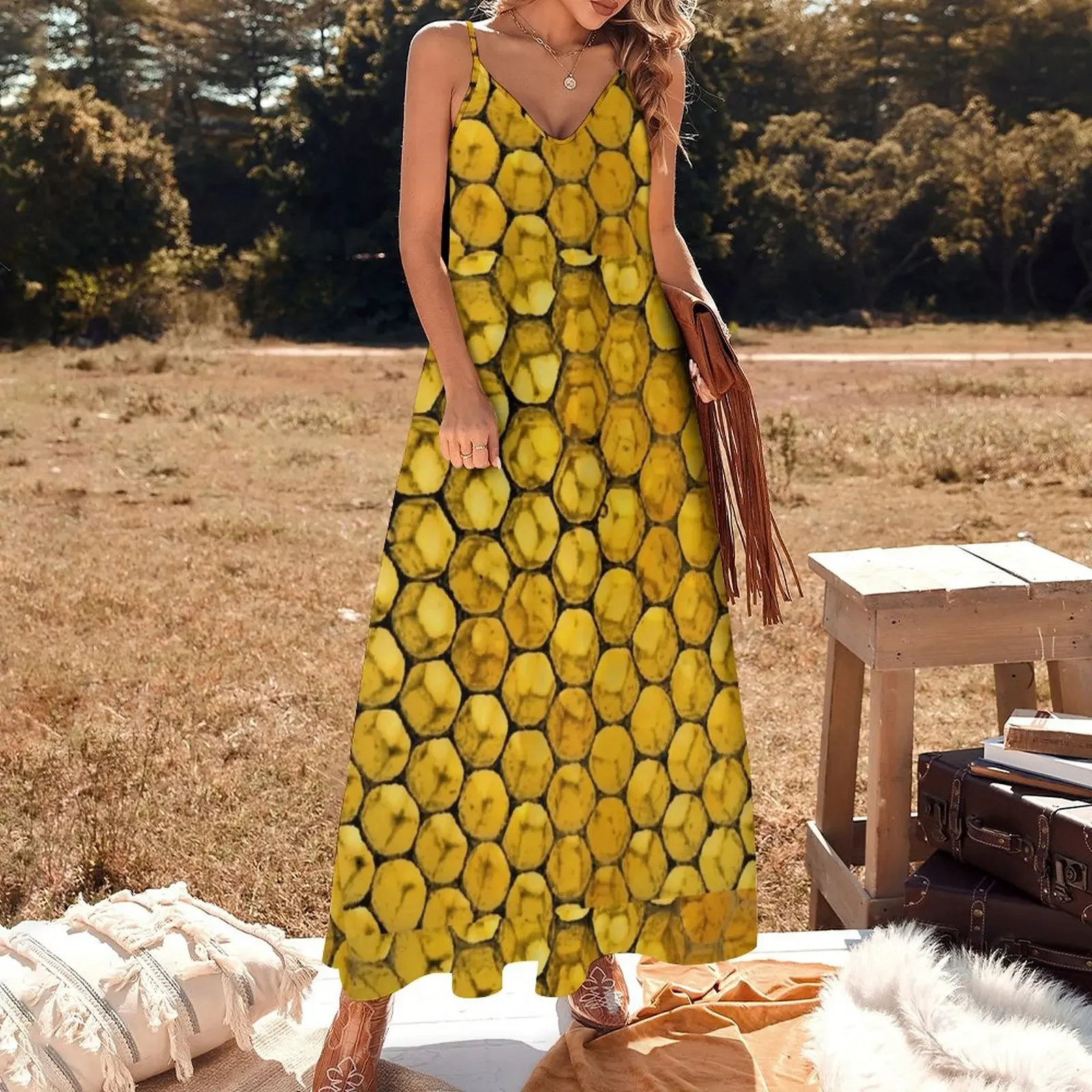 The Yellow Hive Sleeveless Dress dresses for woman dresses for woman 2025