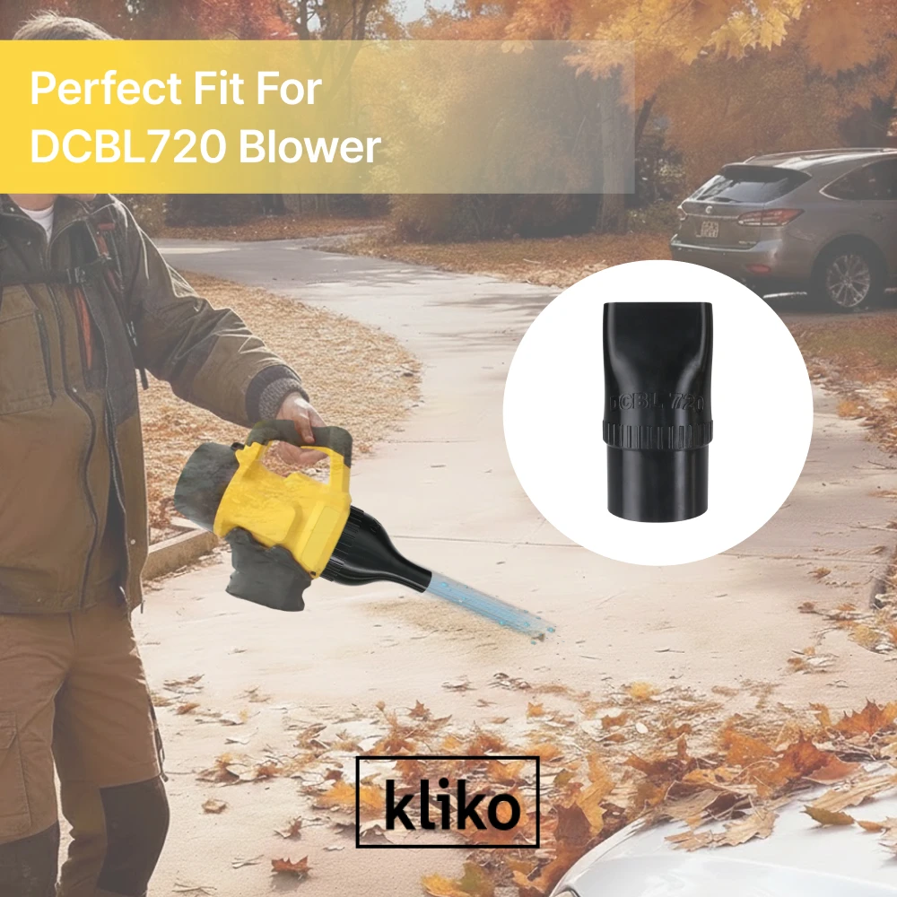 Short Flat Blower Nozzle Tip Quick‑Attach Compatible with DEWALT DCBL720 Leaf Blower Car Detailing Replacement Accessories
