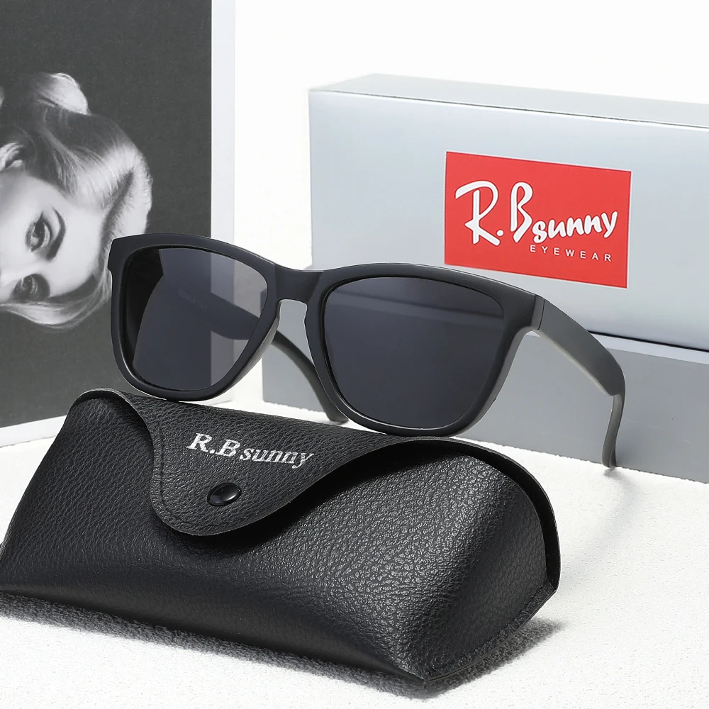 RBsunny موضة جديدة الرجال النساء النظارات الشمسية المستقطبة العصرية القيادة في الهواء الطلق الصيد UV400 المضادة للوهج إطار مربع النظارات