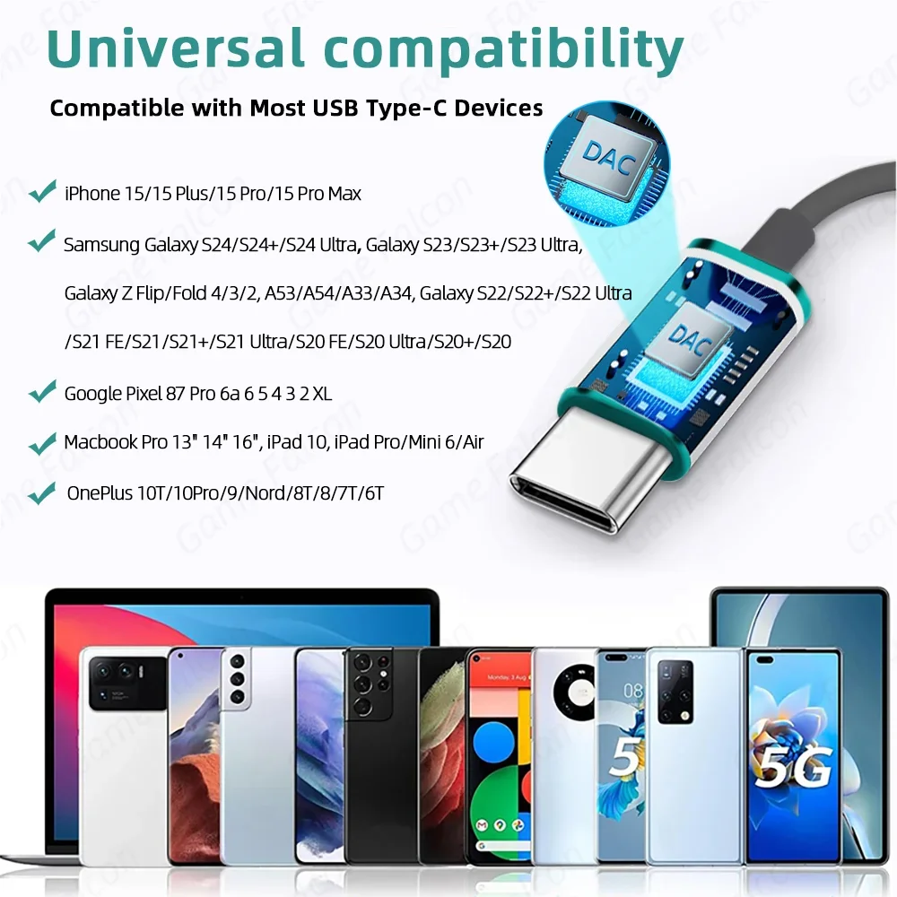 Type C in-Ear Headphone Bass Stereo Volume Control Mic For Galaxy S24 S23 S22 S21 S20 A53 A54 Flip 5 Fold 4 3.5mm Wired Headset