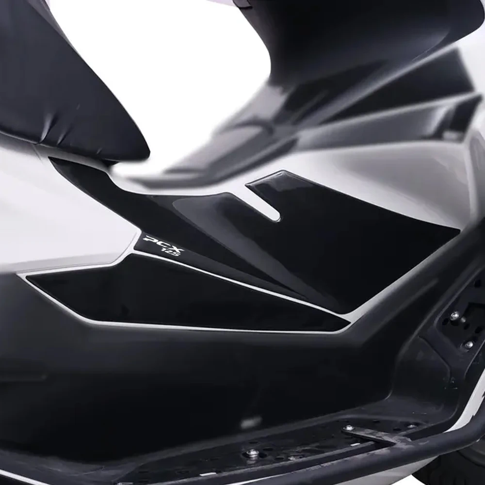 Pcx125 جديد دراجة نارية الجانب القدم مجلس أسود ثلاثية الأبعاد راتنجات الايبوكسي ملصق حماية لهوندا Pcx 125 2025-2026 ملصقات عدة #2