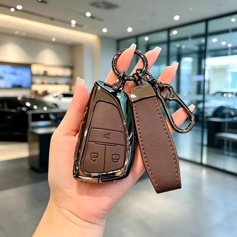 Geschikt voor 25-26 nieuwe Buick Century Enclave Plus sleutelhangers, speciale Enclave S Platinum Edition Avia zinklegering lederen sleutelhanger p