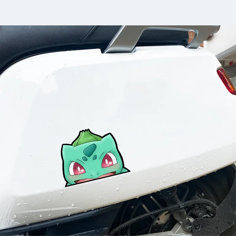 Cute Cartoon Pokémon Car Stickers Pikachu Frog Seed Car Motorcycle Electric Car Graffiti Waterproof Sticker