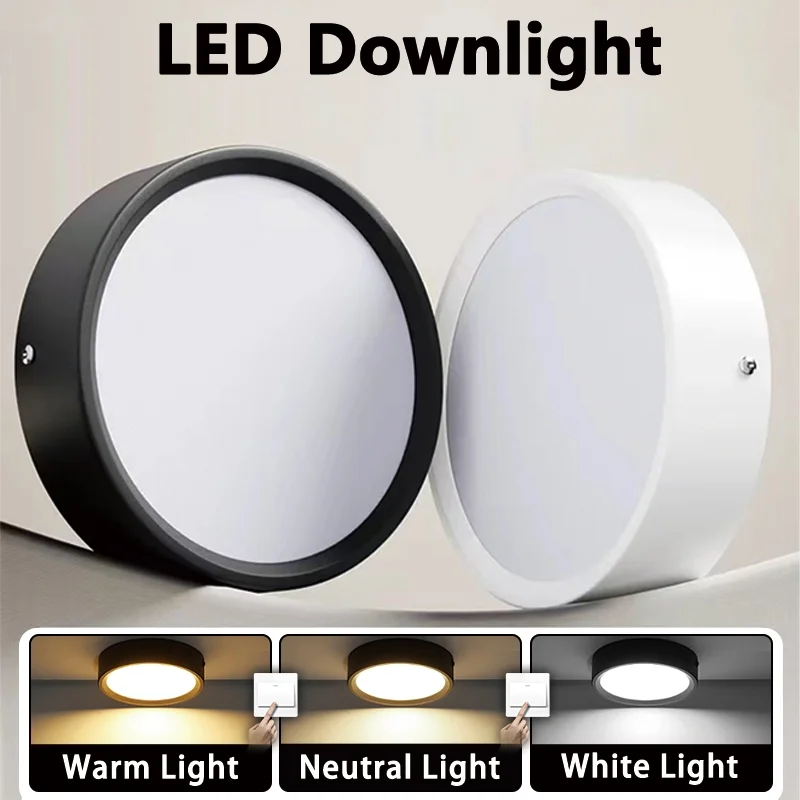 Led Downlight Spot Led Down Light Ceiling Lights Spotlight 220V 5W/10/15/25W Surface Mounted Lamp for Indoor Lighting Kitchen