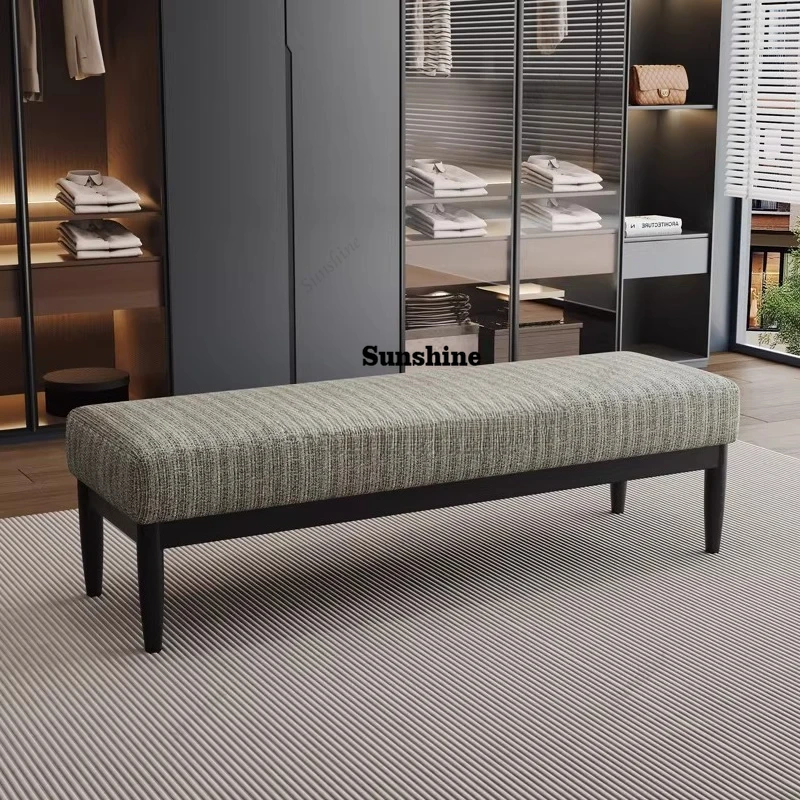 

Italian minimalist bench cloakroom bedroom fabric bedside stool FT