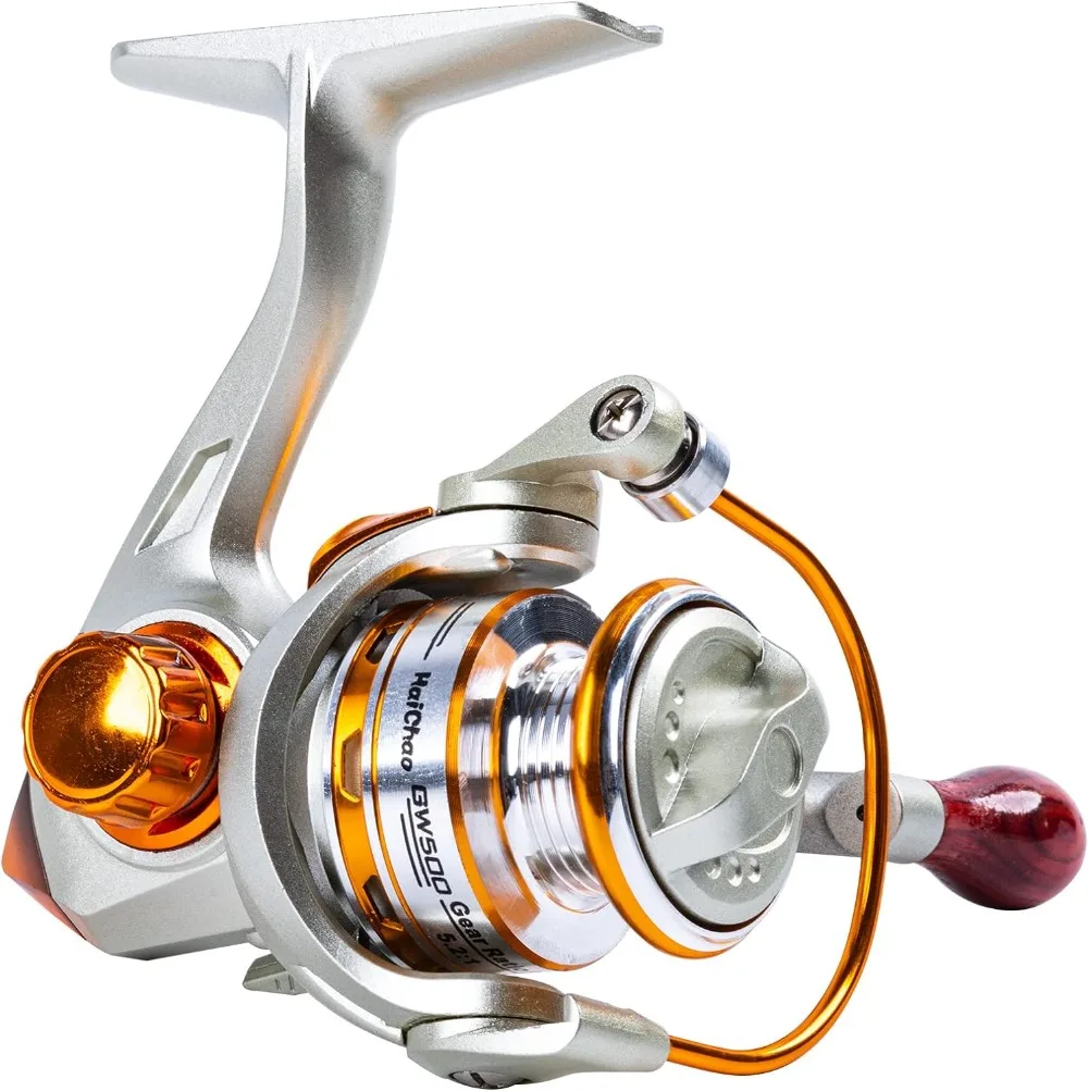 Goture Ice Fishing Reel 9+1 Bearing Mini Spinning Fishing Reel 5.2:1 High Speed CNC Aluminum Spool Freshwater Fishing Reel