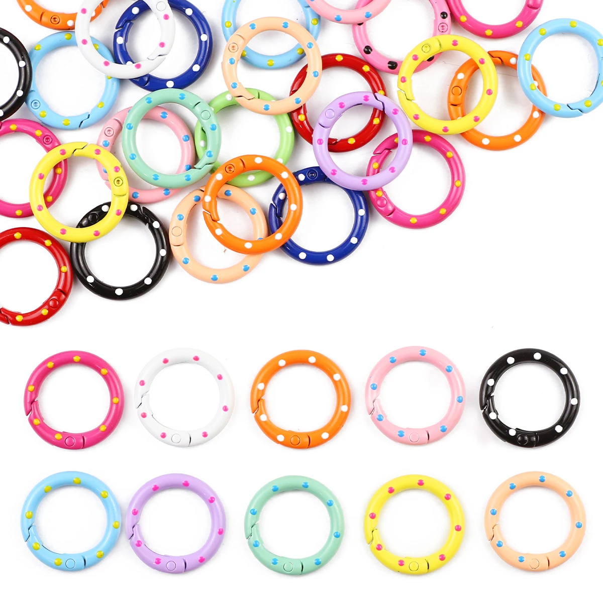 2-10pcs Colorful Snap Hook Label Hand Tag Connector Open Ring Lobster Key Clasps For Jewelry Making DIY Bracelets Accessories