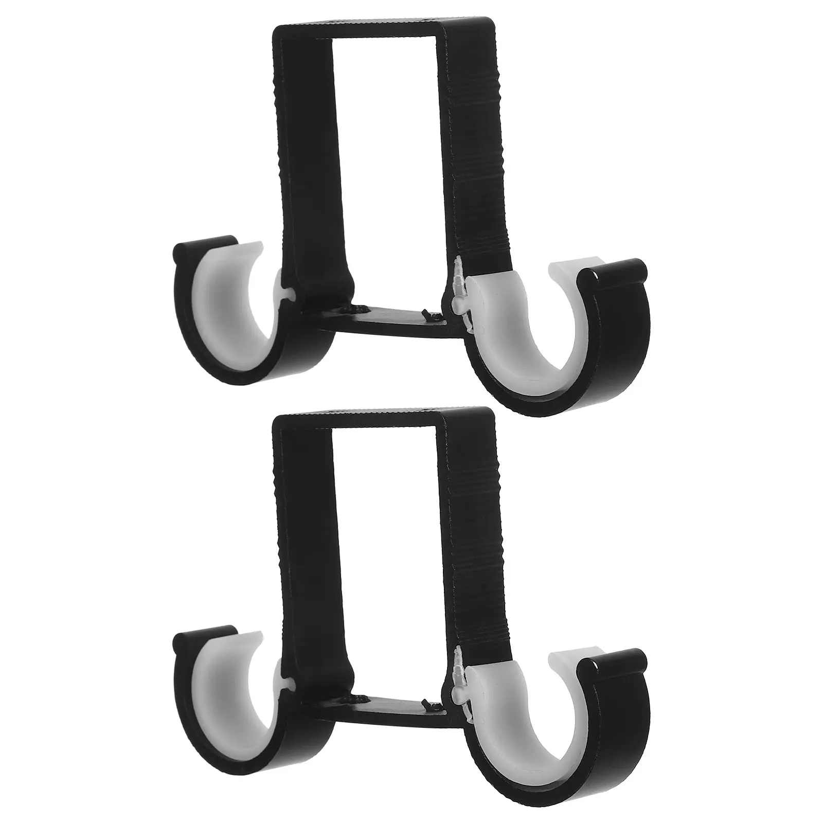 

2 Pcs Double-track Curtain Bracket Aluminum Alloy Rod Holder Ceiling Support Mounted