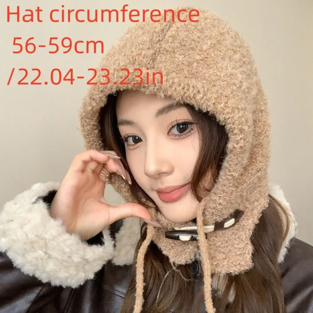 Topi Musim Dingin Korea Baru Hadiah Natal Topi Wanita Perempuan Topi Bucket Tebal Penghangat Telinga