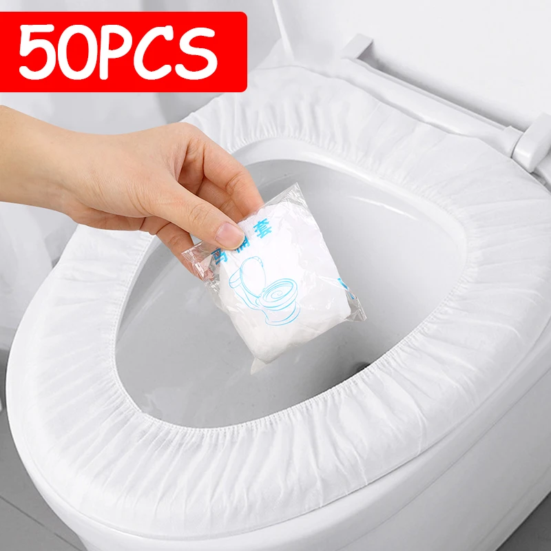 10/20PCS Toilet Seat Covers Safety Portable Travel Toilet Seat Mat Set Hotel Disposable Toilet Paper Pad Bathroom Products