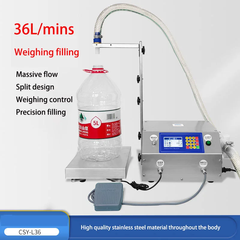 Weighing Filler Beverage Olive oil Acrylic paint Sauce perfume semi automatic Sub filling machine