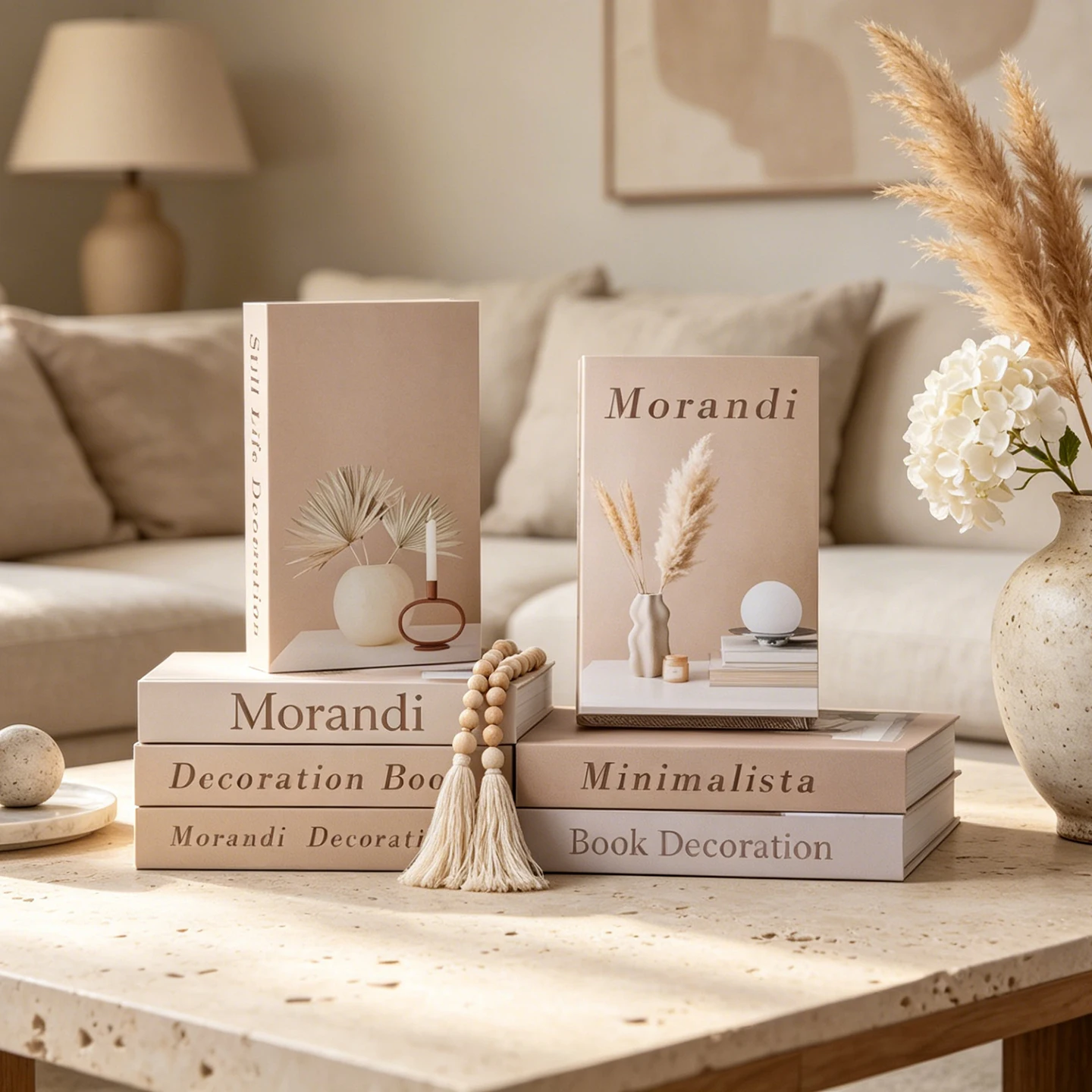 Morandi Decorative Book Open Luxury Fake Book Storage Box Home Decor Matisse Boho Bauhaus Coffee Table Shelf Interior Decoration