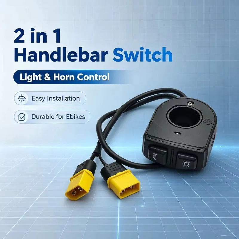 Tech Horn and Light 2 in 1 Switch Motorcycle Handle Switch With XT60 Plug