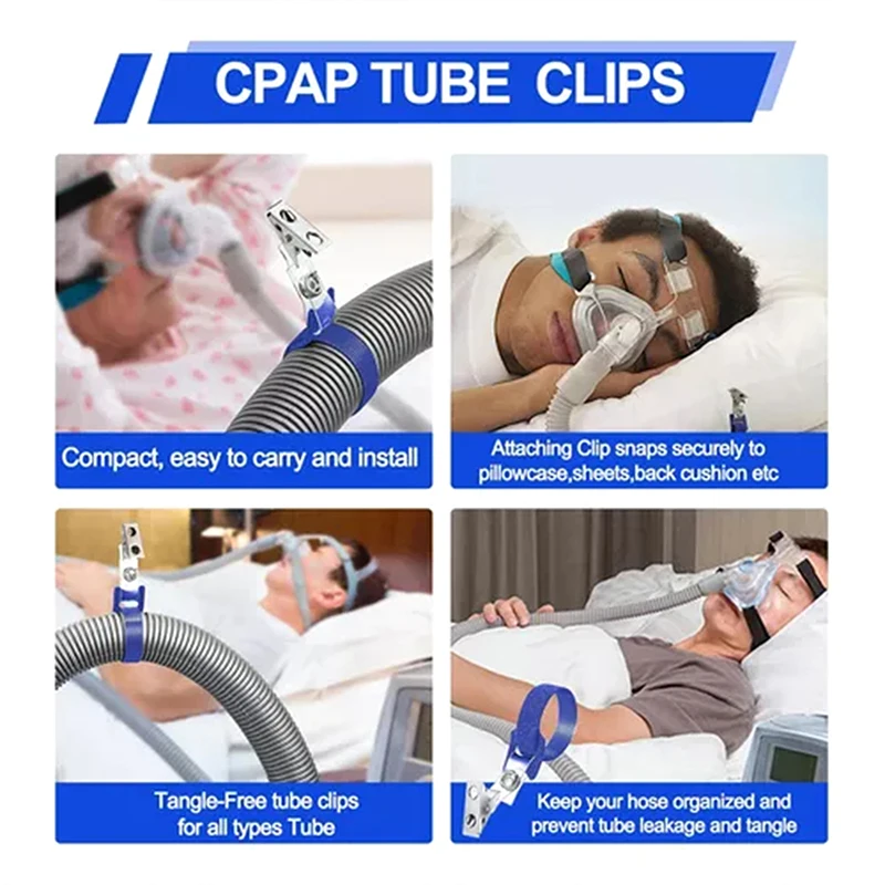 1 قطعة CPAP خرطوم حامل كليب الأكسجين أنبوب حامل خط أنابيب تحديد حزام المشبك مكافحة لف التهوية خط أنابيب قوس خرطوم المشبك